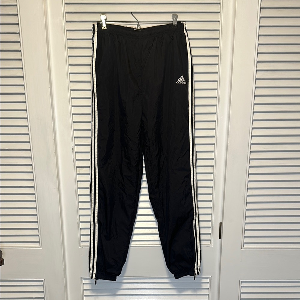 Vintage Woman’s Adidas Black Tapered Track Pants Size Medium